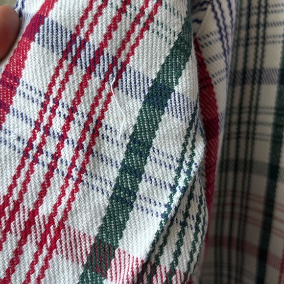 Vintage Old Navy Clothing Co. Plaid Knit Button-Up Flannel Red, Green,Blue,white - Picture 9 of 11